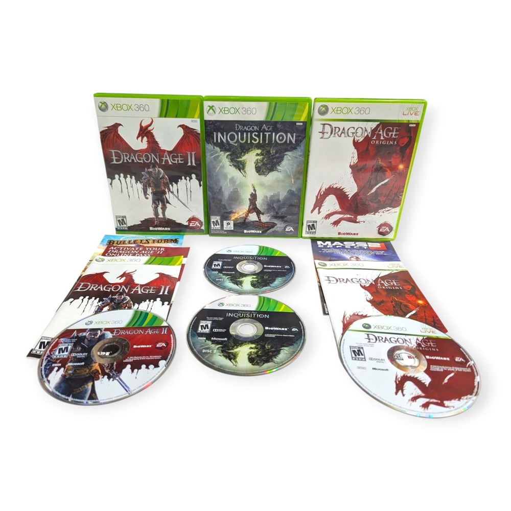Dragon Age Trilogy Bundle Xbox 360 Origins Dragon Age II Inquisition BioWare